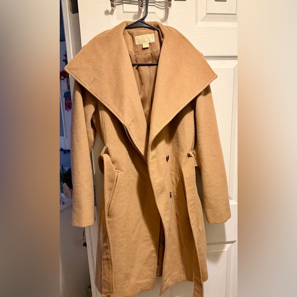 Michael Kors Tan Belted Coat - Picture 2 of 5